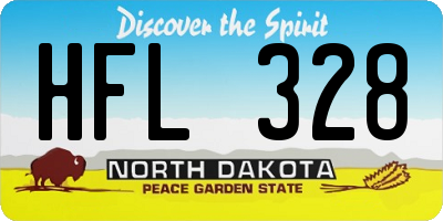 ND license plate HFL328