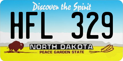 ND license plate HFL329
