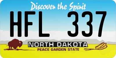 ND license plate HFL337