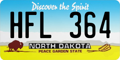 ND license plate HFL364
