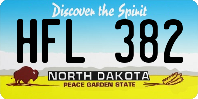 ND license plate HFL382