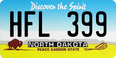 ND license plate HFL399