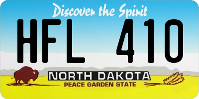 ND license plate HFL410