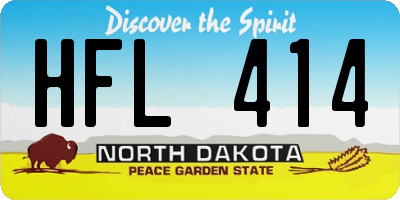 ND license plate HFL414