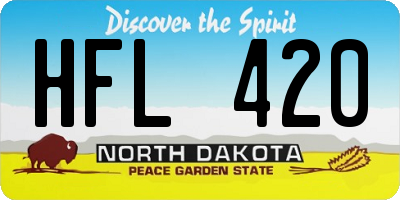 ND license plate HFL420