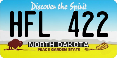 ND license plate HFL422
