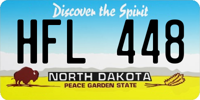 ND license plate HFL448