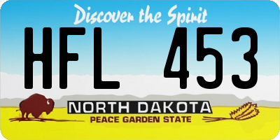 ND license plate HFL453