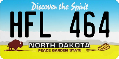ND license plate HFL464