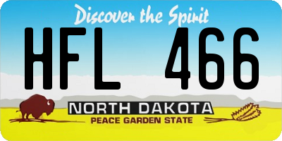 ND license plate HFL466