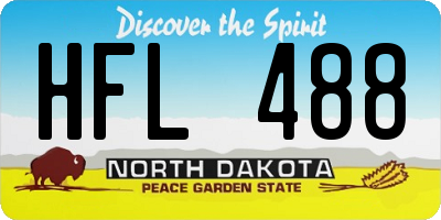 ND license plate HFL488