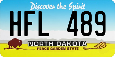 ND license plate HFL489