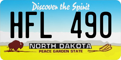 ND license plate HFL490