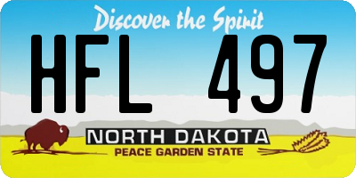 ND license plate HFL497