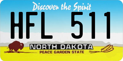 ND license plate HFL511