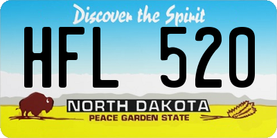 ND license plate HFL520