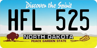 ND license plate HFL525