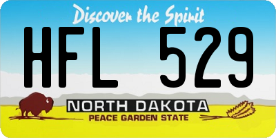 ND license plate HFL529