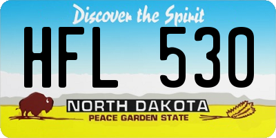 ND license plate HFL530