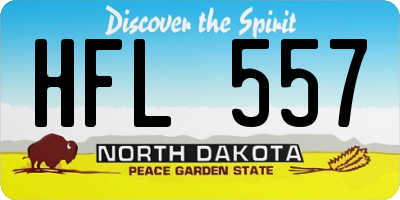 ND license plate HFL557
