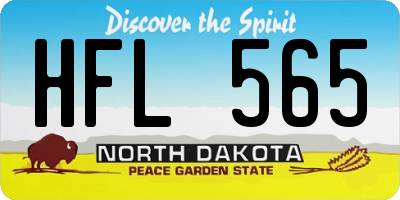 ND license plate HFL565