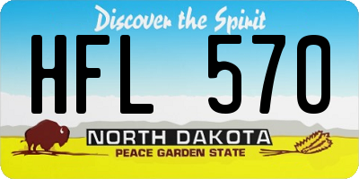 ND license plate HFL570