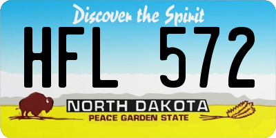 ND license plate HFL572