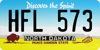 ND license plate HFL573