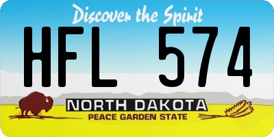 ND license plate HFL574