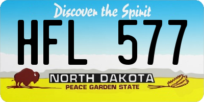 ND license plate HFL577