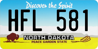 ND license plate HFL581