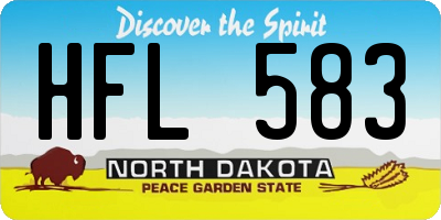 ND license plate HFL583
