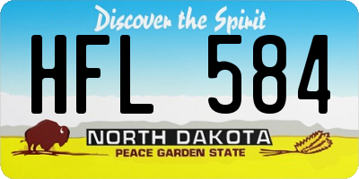 ND license plate HFL584