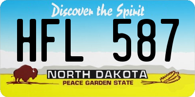 ND license plate HFL587