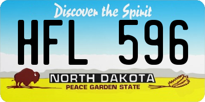 ND license plate HFL596
