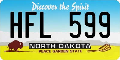 ND license plate HFL599