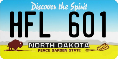 ND license plate HFL601