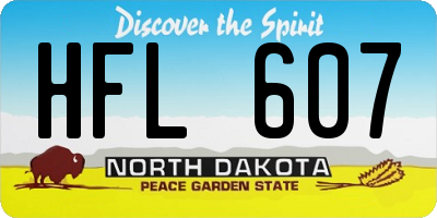 ND license plate HFL607