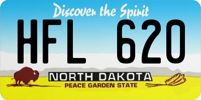ND license plate HFL620