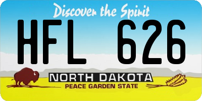 ND license plate HFL626