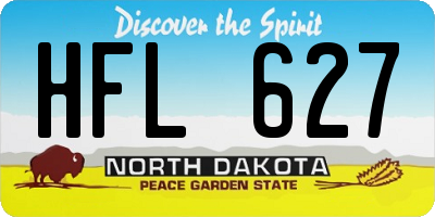 ND license plate HFL627
