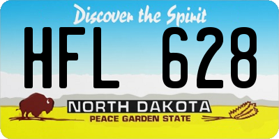 ND license plate HFL628