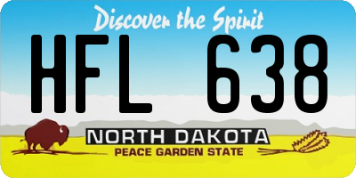 ND license plate HFL638