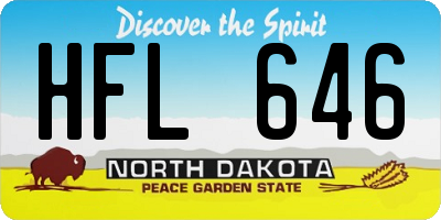 ND license plate HFL646