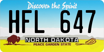 ND license plate HFL647