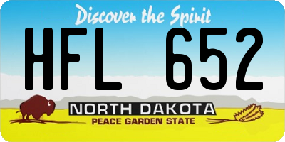 ND license plate HFL652
