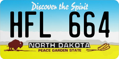 ND license plate HFL664
