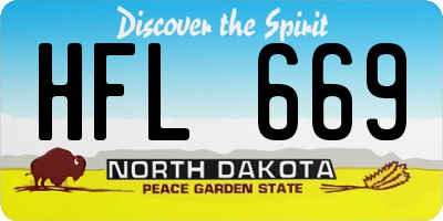 ND license plate HFL669