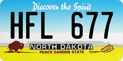 ND license plate HFL677