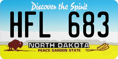 ND license plate HFL683